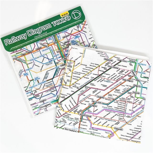 鉄道路線図ハンカチ 首都圏 英語版 ノイシュタットブルーダー 英語版 Gransta Mall Jre Pointが 貯まる 使える Jre Mall