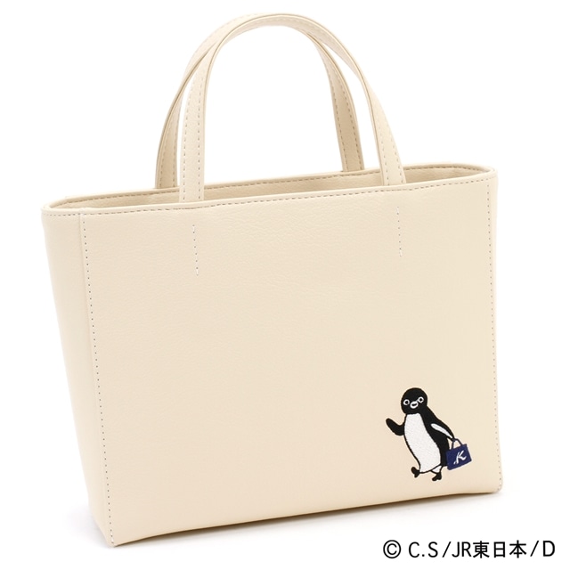 ◇【硬券マグネット付】Suicaのペンギン　ハンドバッグ(ベージュ) 〈キタムラ〉