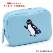 ◇【硬券マグネット付】Suicaのペンギン　ポーチ(アイスブルー) 〈キタムラ〉