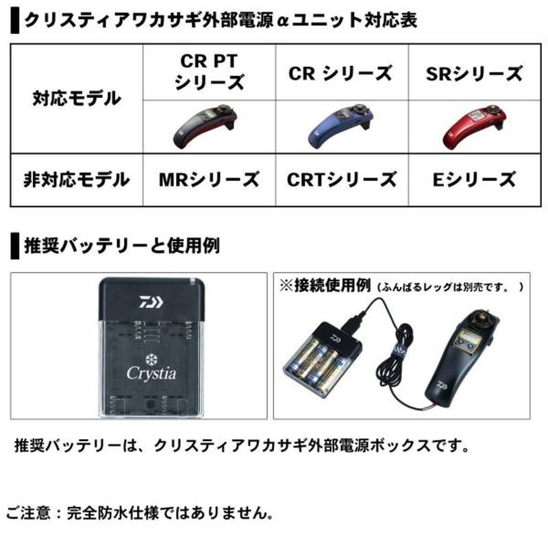 ﾀﾞｲﾜ ｸﾘｽﾃｨｱﾜｶｻｷﾞ外部電源αｷｯﾄAIR ﾌﾞﾗｯｸ: 釣具のキャスティング JRE