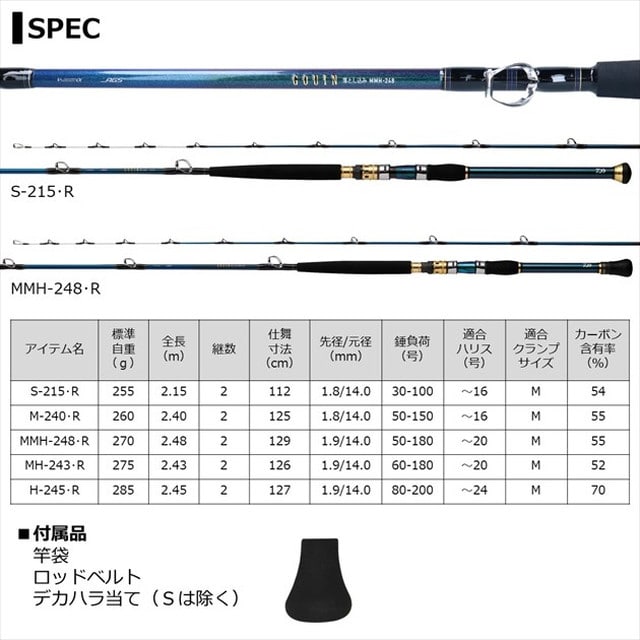 ダイワ 船大物竿 ゴウイン落とし込み H 245 R 2ピース 釣具のキャスティング Jre Mall店 Jre Pointが 貯まる 使える Jre Mall