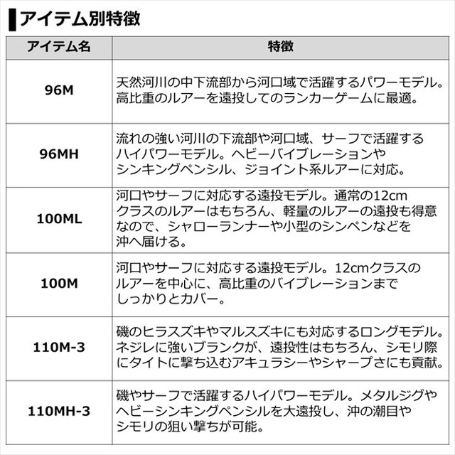 ダイワ シーバスロッド ラブラックスAGS 110M-3・N(3ピース): 釣具の