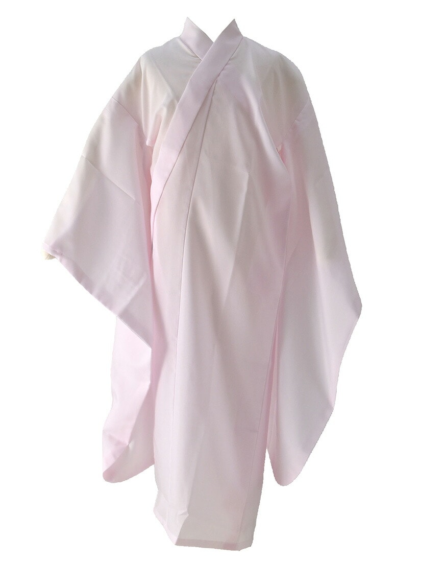 七五三 和装下着 日本製 子供用 長襦袢 7歳 半衿無し ピンク 洗える