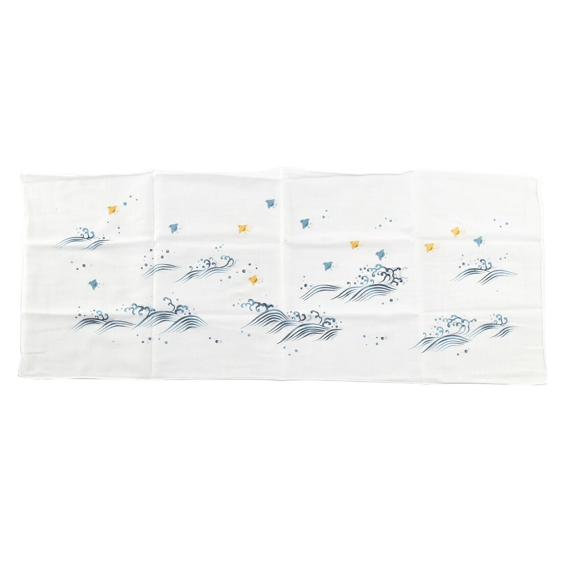 和雑貨 日本製 むす美 ガーゼ手拭い 手ぬぐい 二重ガーゼ おしゃれ 通年用 大人 女性 男性 127千鳥ブルー Js10 127千鳥ブルー 着物なごみや Jre Pointが 貯まる 使える Jre Mall