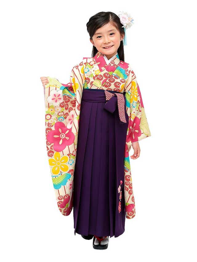 卒園式 袴 セット 小町kids 女の子卒園式4点セット 保育園 幼稚園 着物 襦袢 袴 帯 礼装 通年用 子供 女の子 女児 Kks21khs5 Kks21khs5 着物なごみや Jre Pointが 貯まる 使える Jre Mall