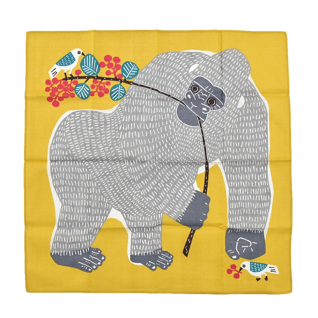 小風呂敷 小さい サイズ 日本製 むす美 50katakataむすび 50cm 全6種 箱なし 袱紗 金封包み ランチバッグ お弁当包み おしゃれ 通年用 大人 女性 男性 50cm ゴリライエロー 50cm ゴリラ イエロー 着物なごみや Jre Pointが 貯まる 使える Jre Mall