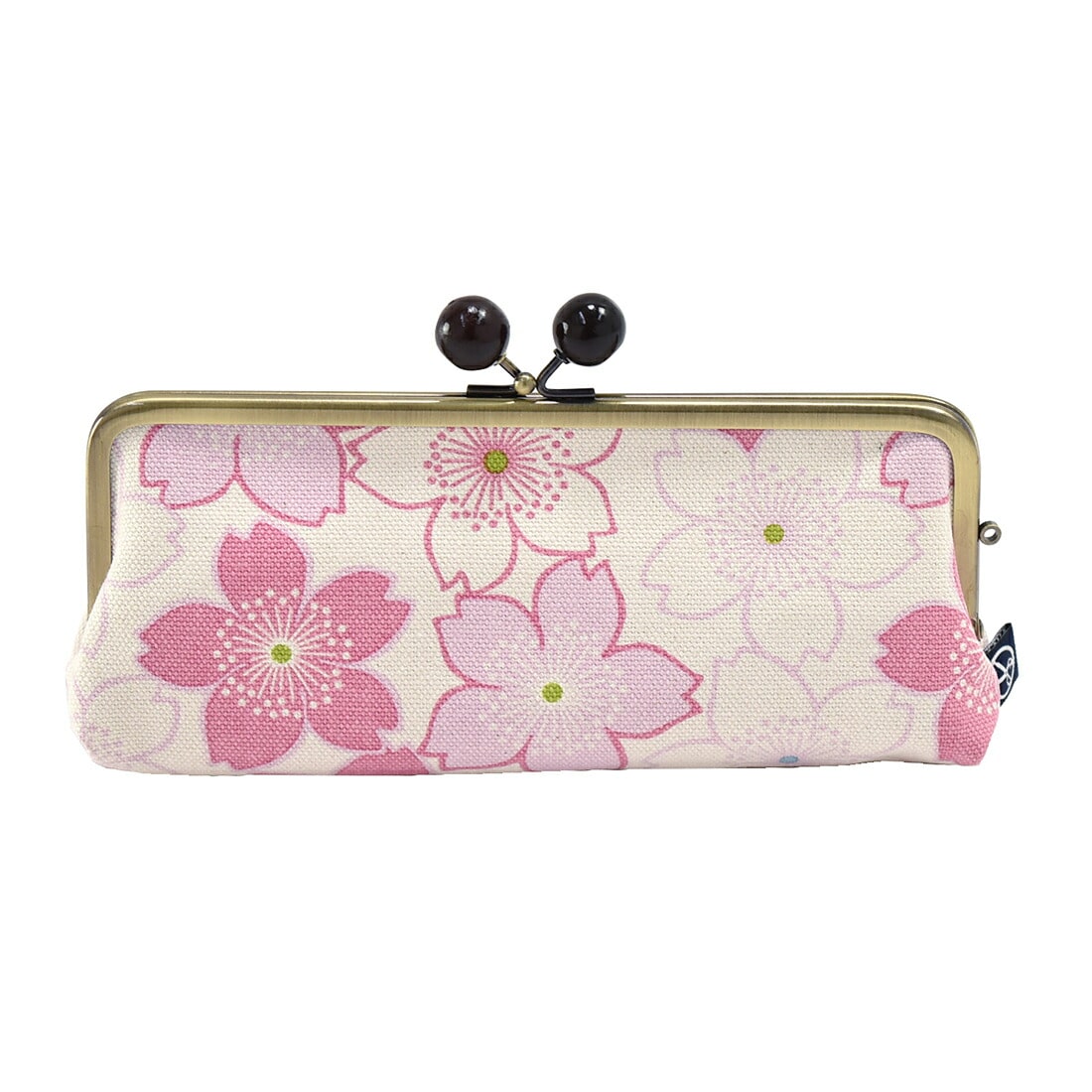 和雑貨 日本製 五色帆布堂 和の花6 3寸口金横長ポーチ 全4種 小物入れ がま口 ポーチ おしゃれ 通年用 大人 女性 男性 さくら桜 白 お歳暮 冬ギフト特集 さくら桜 白 着物なごみや Jre Mall