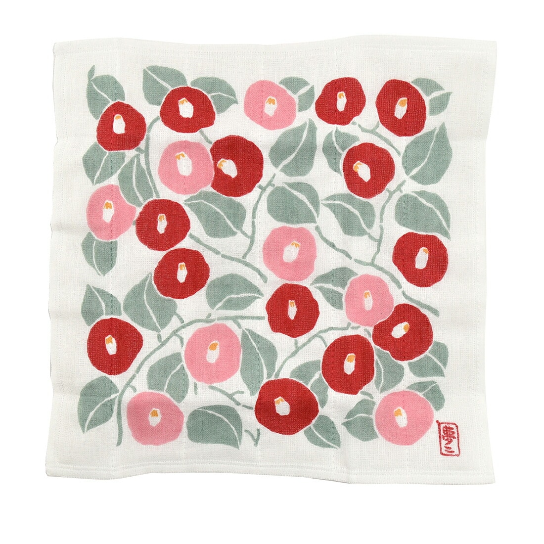 ふきん 蚊帳生地 日本製 むす美 竹久夢二 七衣ふきん 30cm 全4種 布巾 台ふきん 台拭き 食器拭き キッチンクロス おしゃれ 通年用 大人 レディース 女性 30cm つばき アカ 30cm つばき アカ 着物なごみや Jre Mall