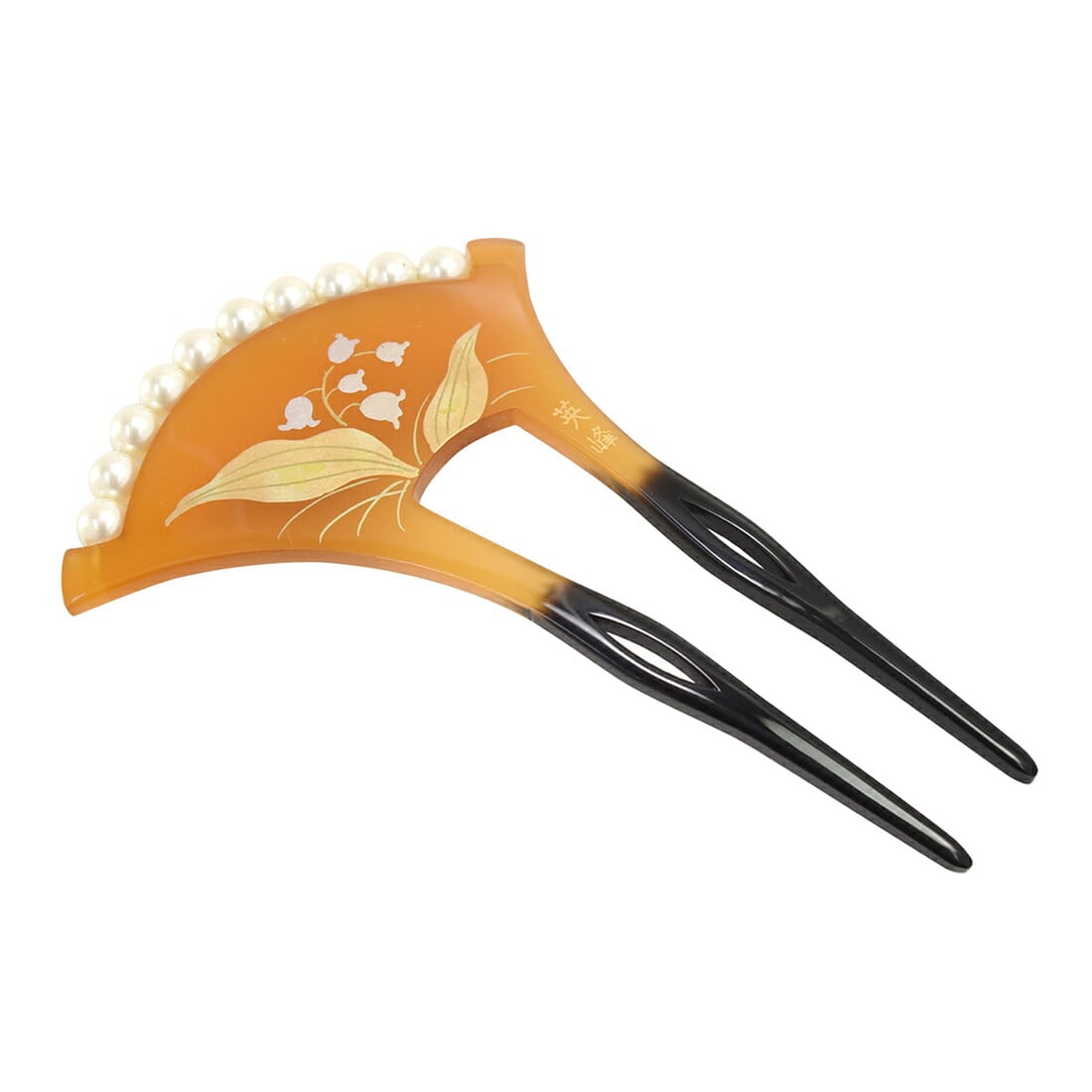 和装 髪飾り 日本製 英峰作 パール付 蒔絵簪 片流れ型 すずらん 全2種 留袖 訪問着 色無地用 かんざし 二本差し 礼装 通年用 大人 レディース 女性 K19 024d濁 Js10 K19 024d濁 着物なごみや Jre Pointが 貯まる 使える Jre Mall