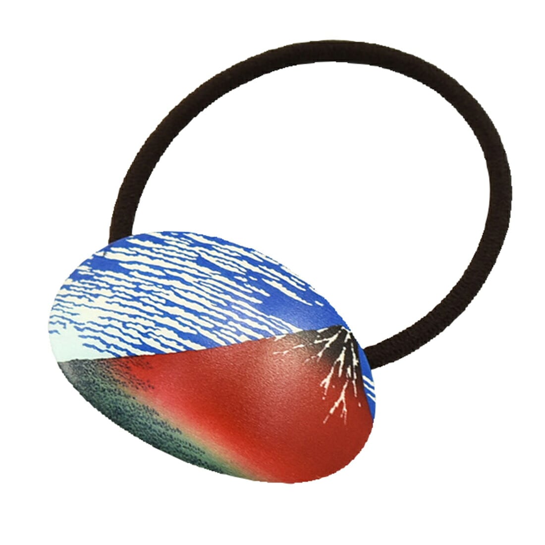 和装 髪飾り 日本製 ヘアゴム 葛飾北斎 全2種 小紋 紬 浴衣用 髪留めゴム おしゃれ 通年用 大人 レディース 女性 赤富士赤 赤富士 赤 着物なごみや Jre Pointが 貯まる 使える Jre Mall