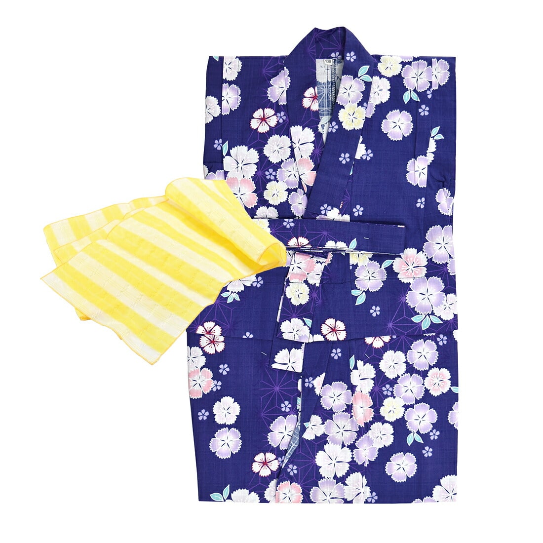 浴衣 セット 兵児帯 訳あり 女の子浴衣 ブンセン兵児帯 2点セット 100 110 全12種 夏祭り 夕涼み 花火 おしゃれ 単衣 絽 紗 夏用 子供 女の子 女児 100cm なでしこ 紺 黄色 100cm なでしこ 紺 黄色 着物なごみや Jre Pointが 貯まる 使える Jre Mall