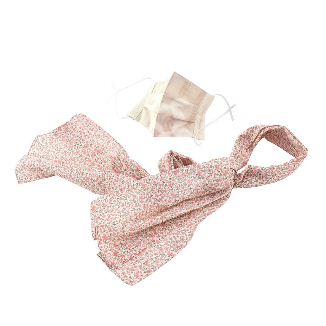 暑さ対策 グッズ セット 日本製 夏マスク サマースカーフ 保冷剤セット 全6種 肌に優しい 日焼け防止 Uv おしゃれ 通年用 大人 レディース 女性 小桜 ピンク 小桜 ピンク 着物なごみや Jre Pointが 貯まる 使える Jre Mall