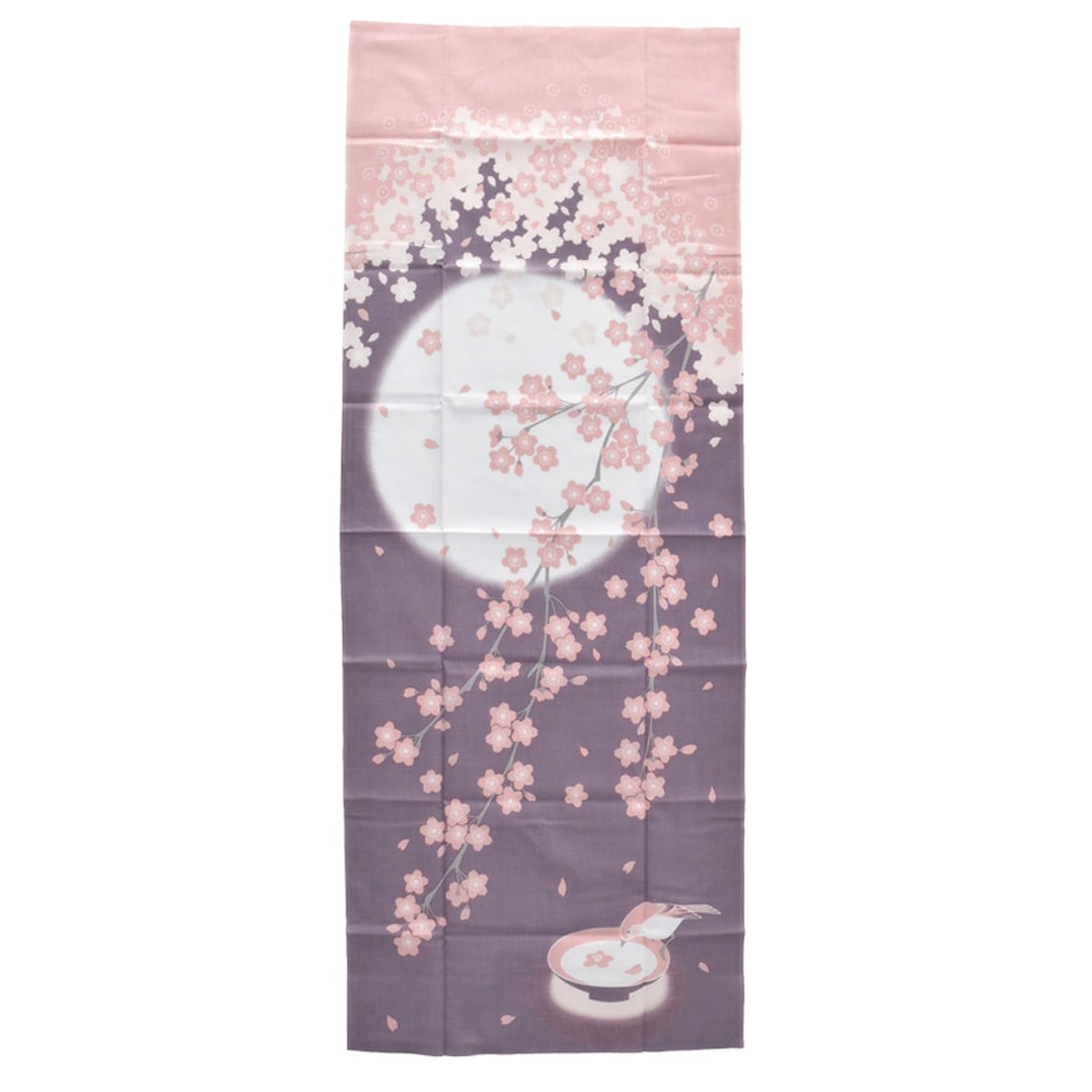 日本手ぬぐい 日本製 四季彩布 日本手拭い 季節 全12種 額縁 タペストリー 切りっぱなし おしゃれ 通年用 大人 女性 男性 月と桜 紫 お歳暮 冬ギフト特集 月と桜 紫 着物なごみや Jre Mall