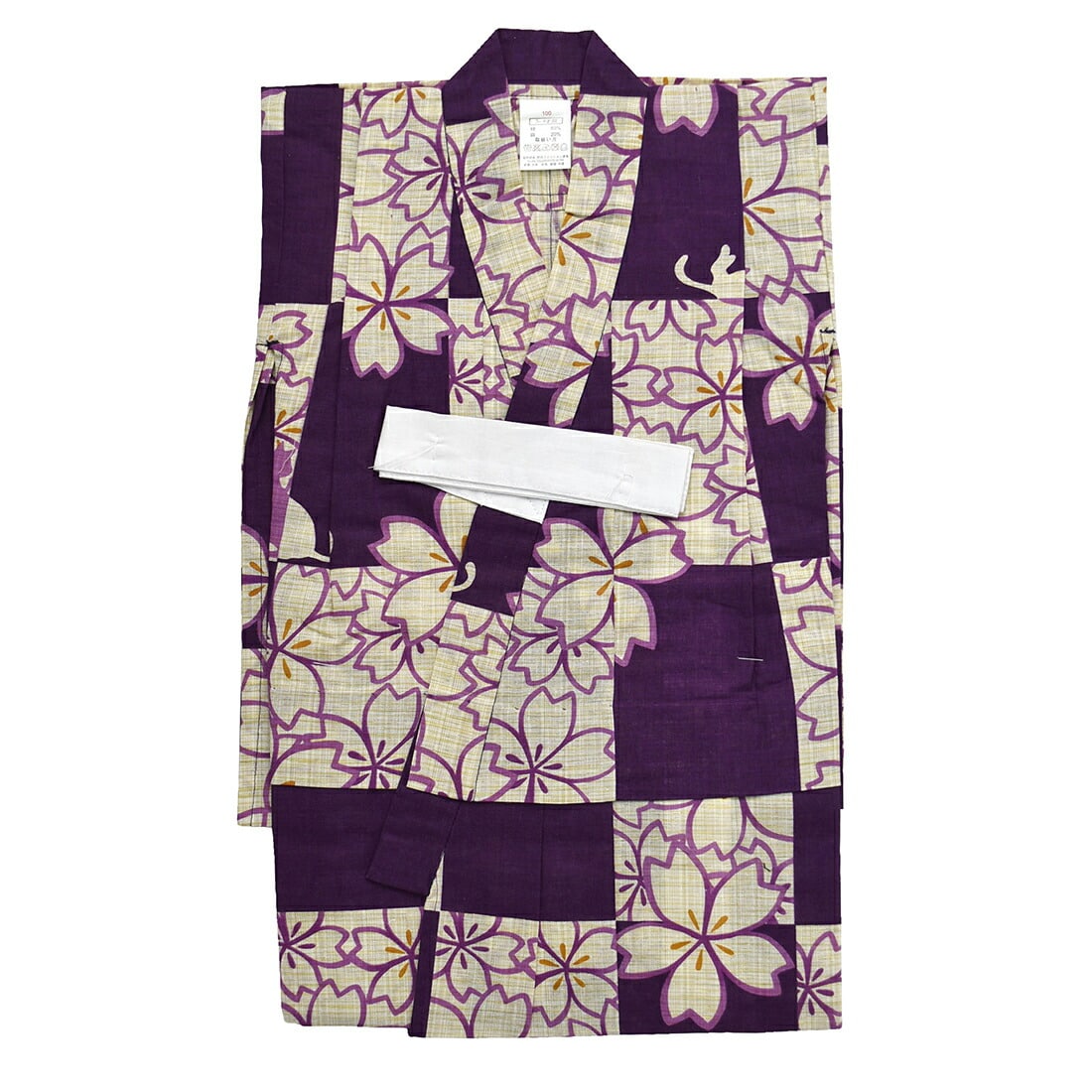 浴衣 単品 子供 女の子 レトロ 古典柄 女の子 綿麻 浴衣 100cm 110cm 1cm 130cm 全11種 おしゃれ 単衣 絽 紗 夏用 子供 女の子 女児 1cm 桜市松紫 1cm 桜市松 紫 着物なごみや Jre Pointが 貯まる 使える Jre Mall