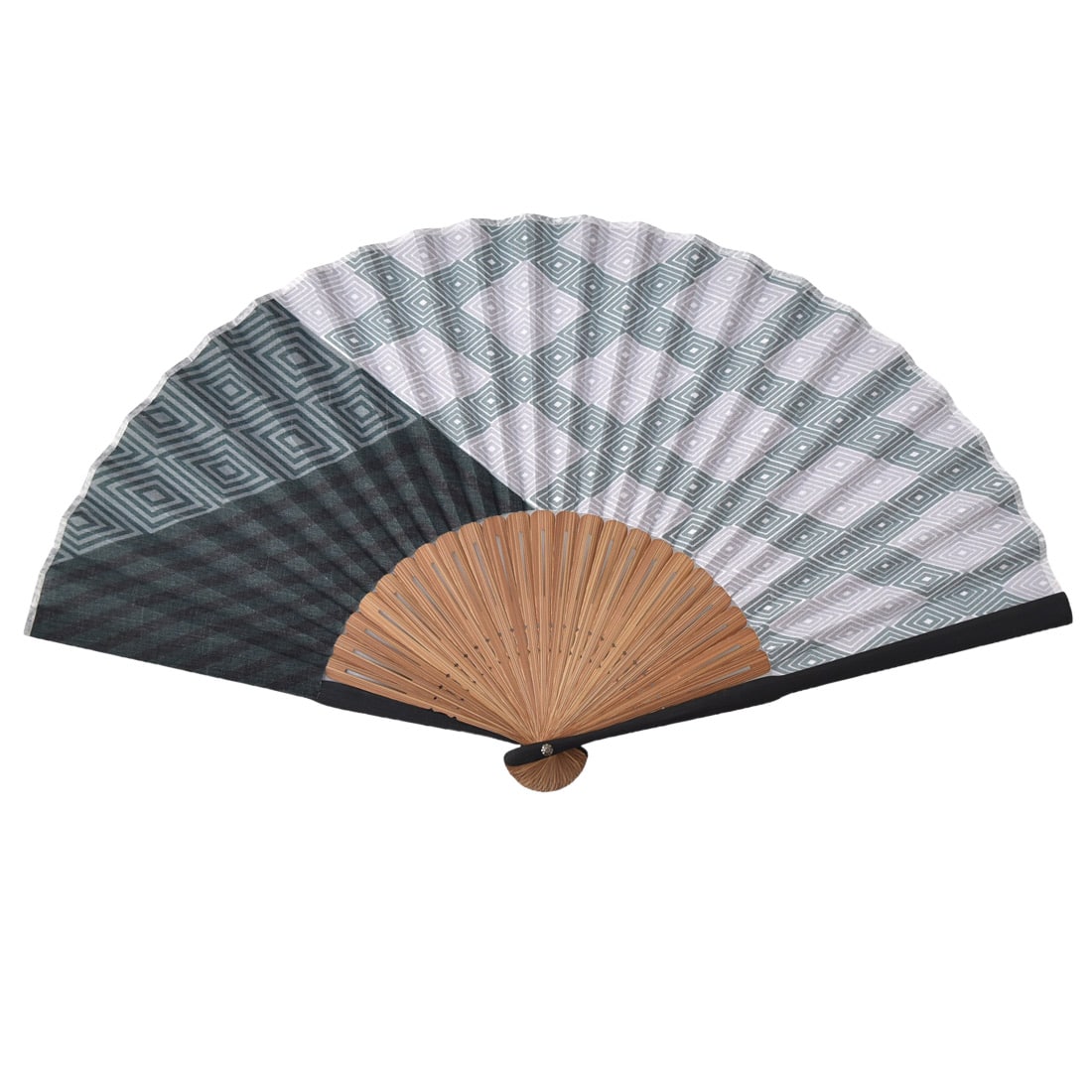 和扇子 松寿庵 ブロークンパターン 布扇子 約22cm 全3色 夏扇 浴衣 夏着物用 暑さ 熱中症 対策 おしゃれ 単衣 絽 紗 夏用 大人 メンズ 男性 約22cm 333菱形 グレー 約22cm 333菱形 グレー 着物なごみや Jre Mall