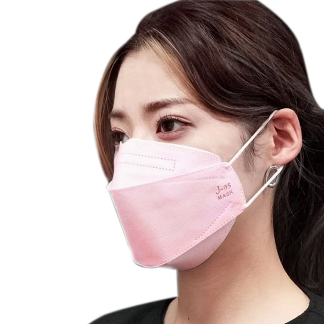 不織布マスク 立体  血色 カラー 日本製 J-95 サージカルマスク 30枚入 標準 全11色 医療用 JIS規格適合 4層 飛沫 花粉 PM2.5 個包装 おしゃれ 通年用 大人 女性 男性 標準 ライトピンク