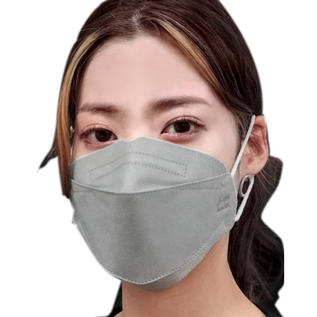 不織布マスク 立体  血色 カラー 日本製 J-95 サージカルマスク 30枚入 標準 全11色 医療用 JIS規格適合 4層 飛沫 花粉 PM2.5 個包装 おしゃれ 通年用 大人 女性 男性 標準 ライトグレー