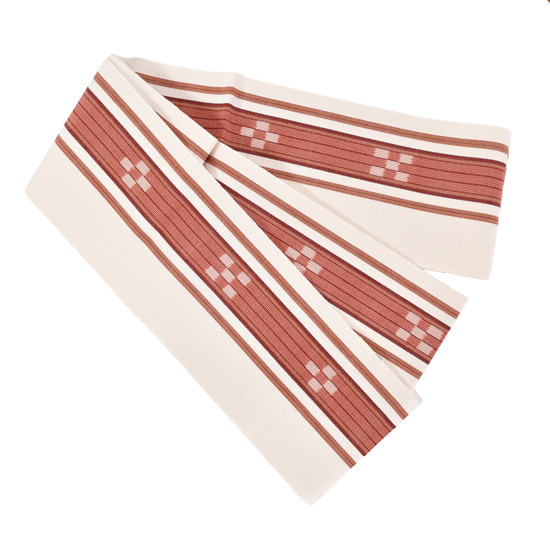 首里織ミンサー828434（半幅帯） くるしく 