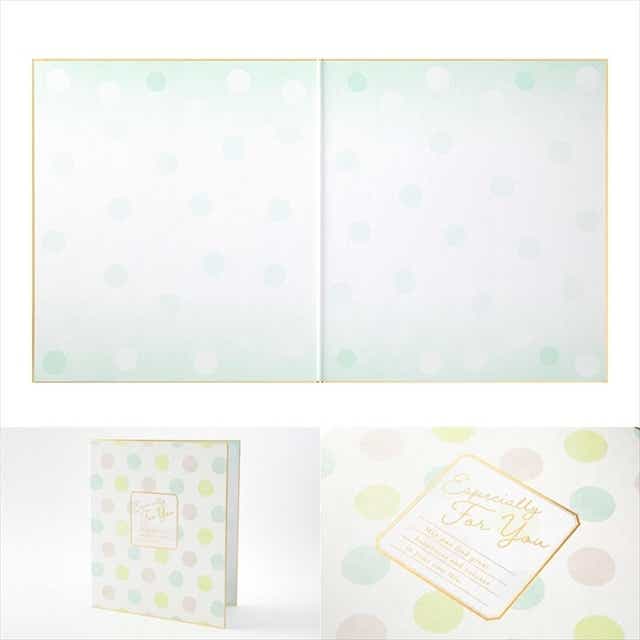 デザインフィル カラー色紙 シール付 半透明 二つ折り ドット柄
