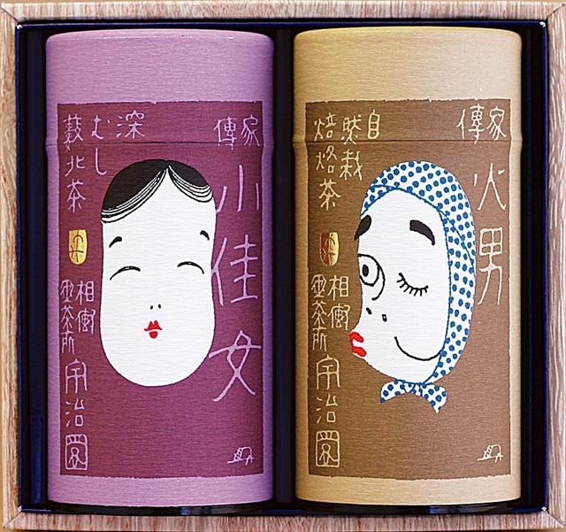 宇治園 小佳女 火男 おかめ ひょっとこ ギフトセット Ohs 500 大阪産名品の会 Jre Pointが 貯まる 使える Jre Mall