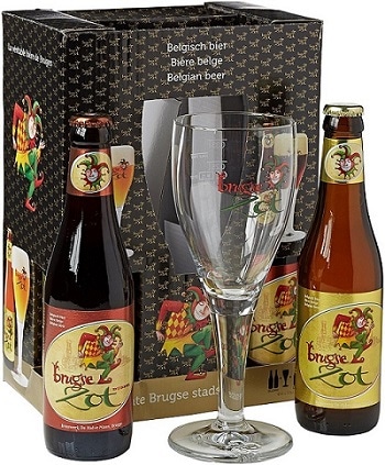 ブルッグスゾット ベルギービール ギフトセット 330ml×4本 + グラス付（1脚）