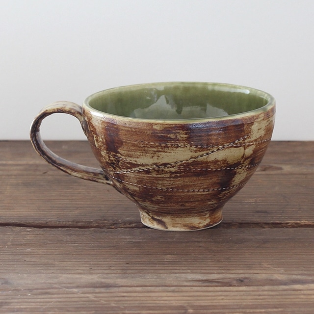美濃焼窯元マグカップ 樹皮織部 Tocセレクト Jre Pointが 貯まる 使える Jre Mall