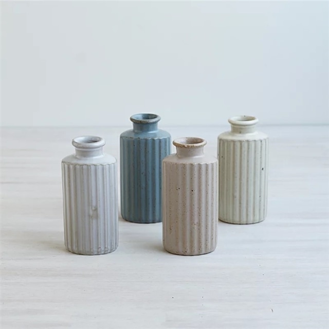 波佐見焼 プリーツ花瓶 ブルーグレー Tocセレクト Jre Pointが 貯まる 使える Jre Mall