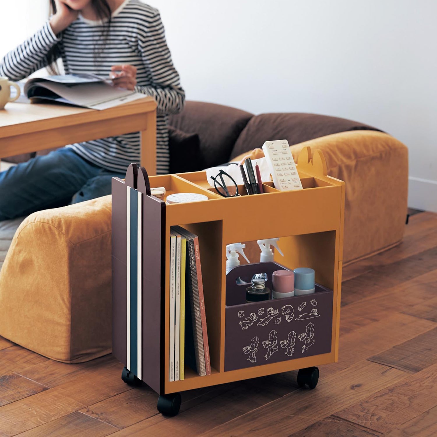 ベルメゾン ディズニー ペアが嬉しいリビングワゴン 日本製 選べるキャラクター ミッキー ミニー ミッキー ミニー ベルメゾン Jre Mall店 Jre Mall