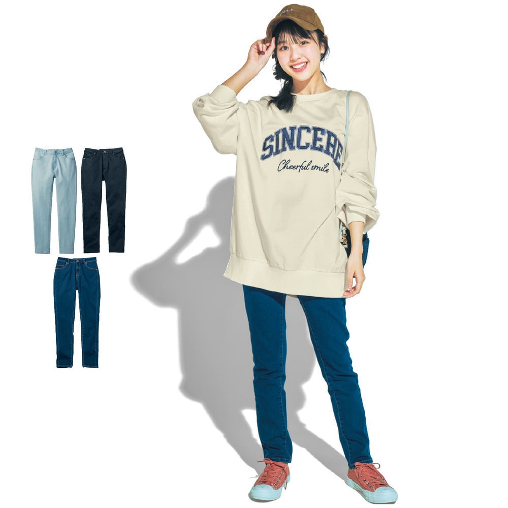 ベルメゾン やわらかくてよく伸びる ストレッチスキニーパンツ ライトブルー デニム J Xs 145 155 J Xs 145 155 ライトブルー デニム ベルメゾン Jre Mall店 Jre Pointが 貯まる 使える Jre Mall