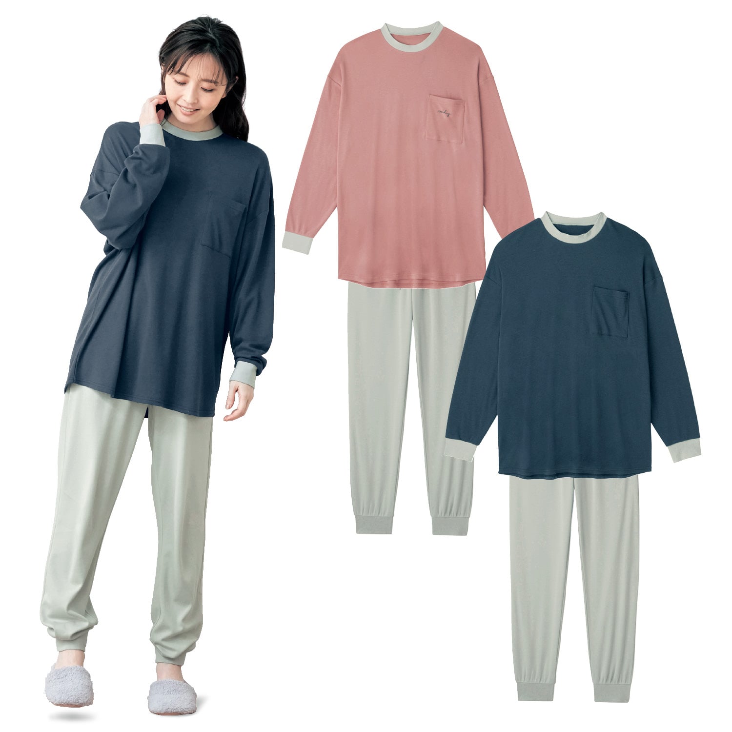 ベルメゾン なめらか保湿素材のレディースふんわりスムースパジャマ ボーダー L L ボーダー ベルメゾン Jre Mall店 Jre Mall