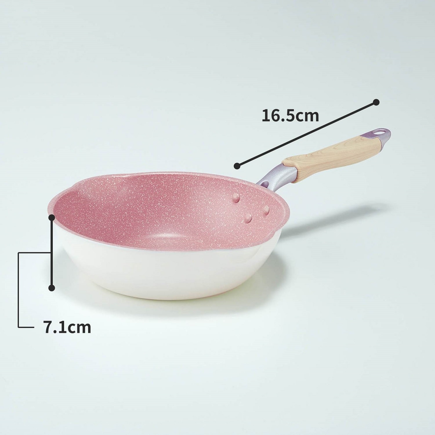 ベルメゾン ピンク ホワイトカラーの金属ヘラが使えるフライパン 26cm 26cm ベルメゾン Jre Mall店 Jre Mall