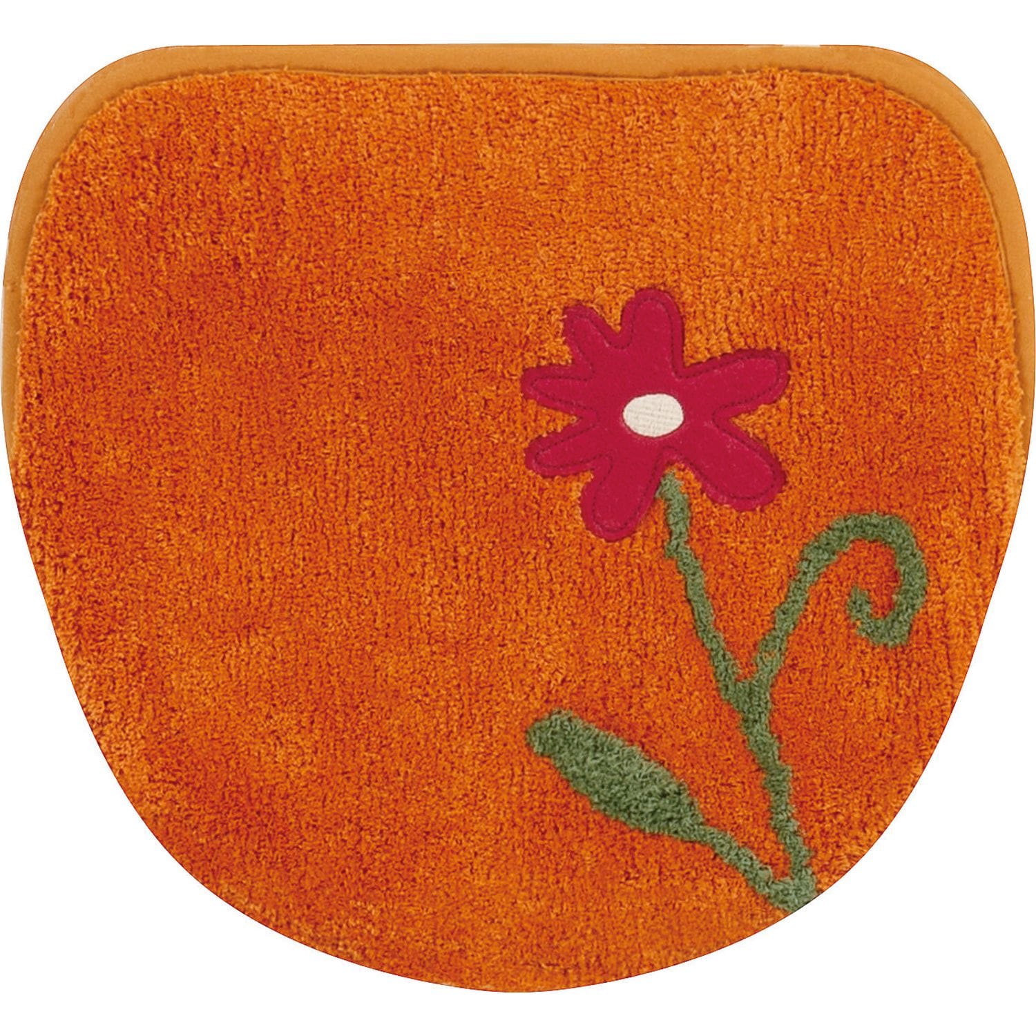 ベルメゾン 綿素材の花柄トイレマット・フタカバー（単品・セット） ブルーグリーン 標準マット＆マルチフタセット(標準マット＆マルチフタセット