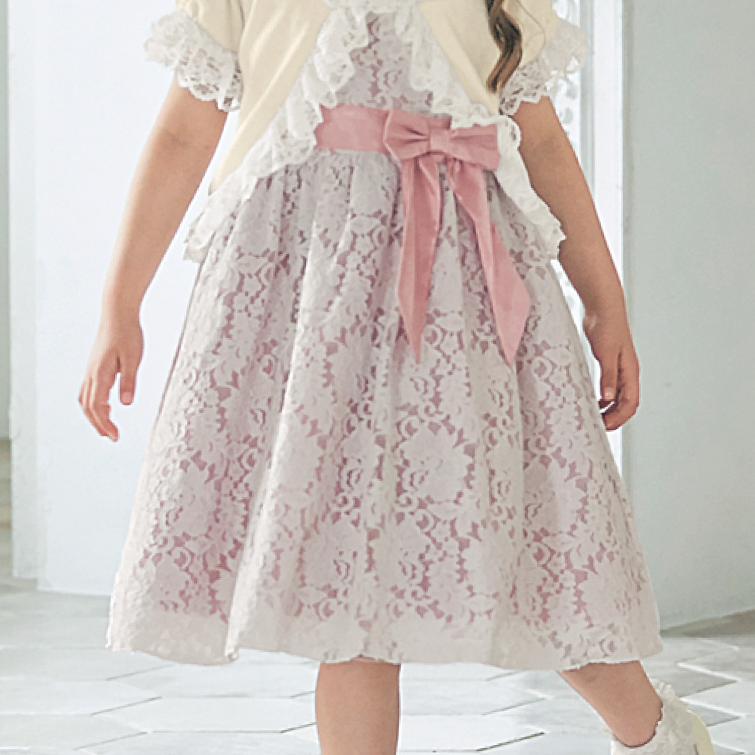 ベルメゾン 四枚重ねの裾フリルチュールスカート（パニエ） オフホワイト 130(130 オフホワイト): ベルメゾン JRE MALL店