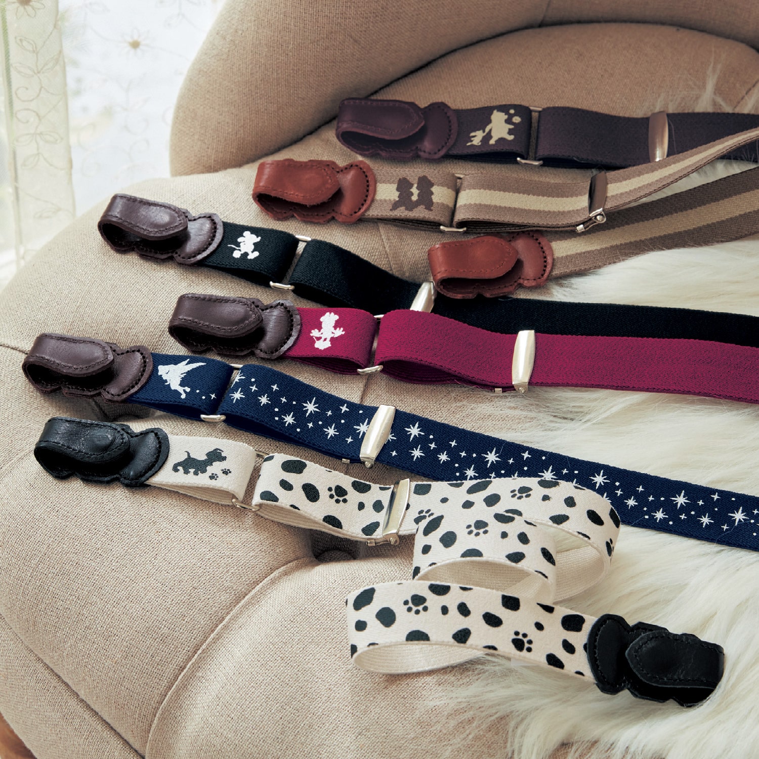 ベルメゾン ディズニー 本革使いゴムベルト［日本製］(選べる