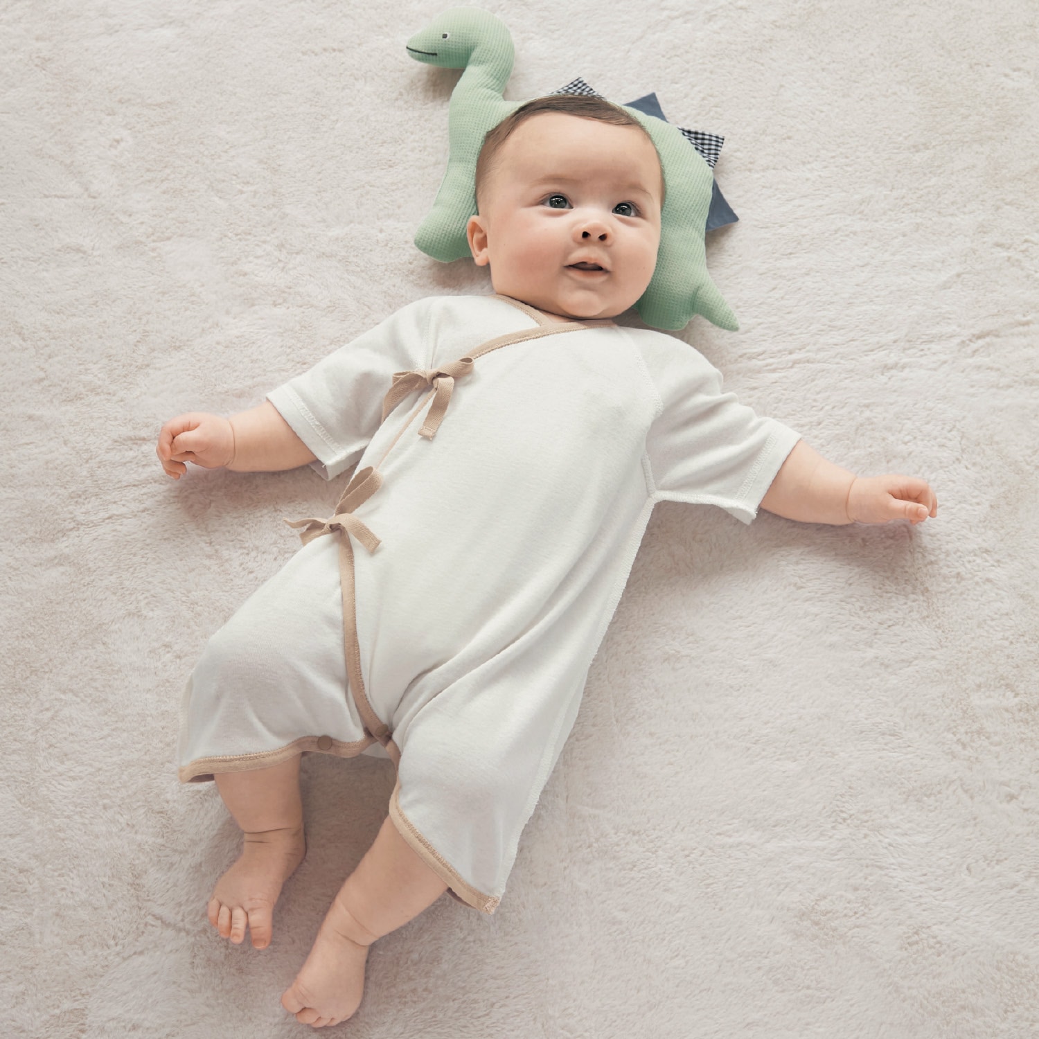 ベルメゾン ニュアンスカラーがお洒落なオーガニックコットンコンビ肌着2枚セット ベージュ 60 60 ベージュ ベルメゾン Jre Mall店 Jre Pointが 貯まる 使える Jre Mall