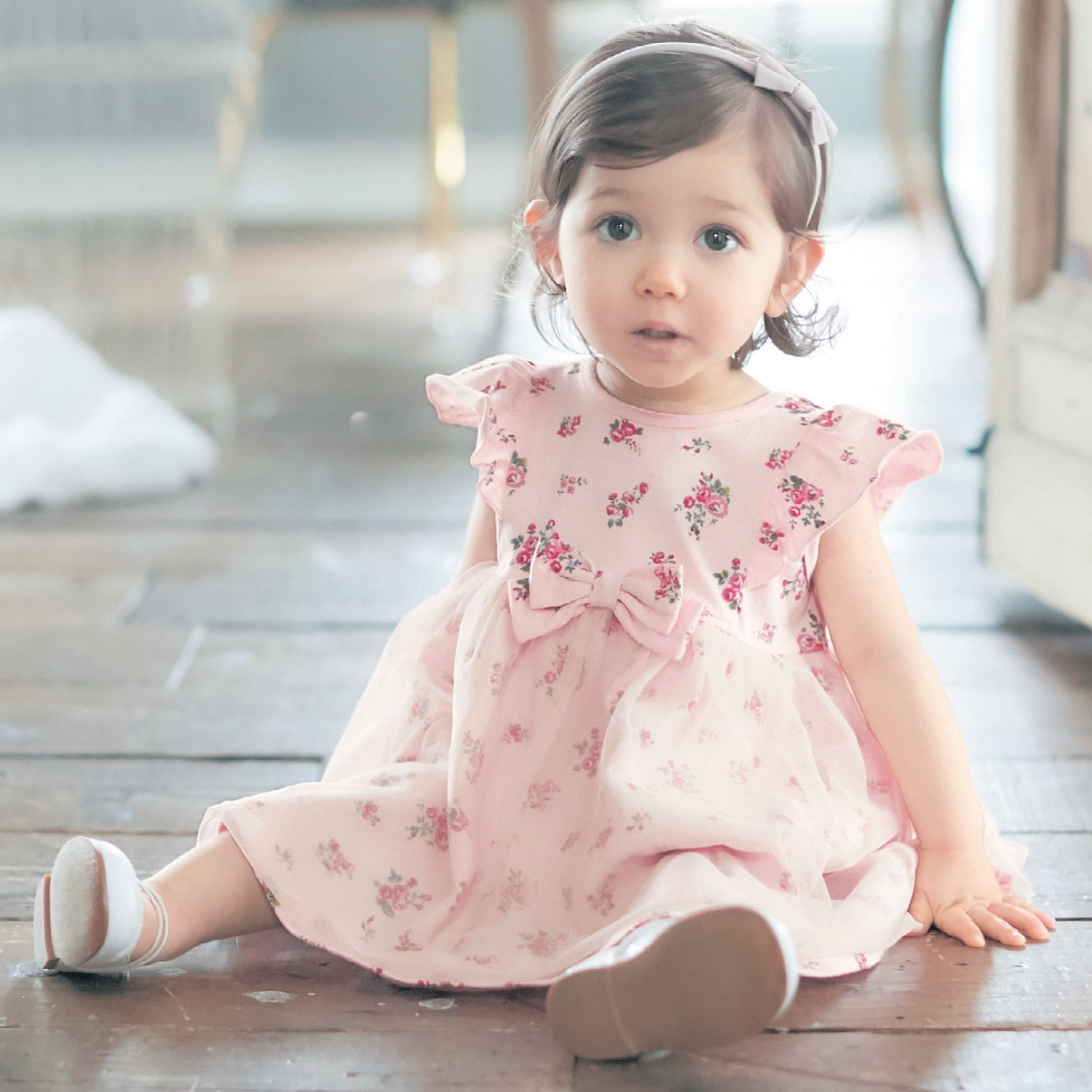 ベルメゾン 気分華やぐフリル袖切替えベビーワンピース ラベンダー系 80 80 ラベンダー系 ベルメゾン Jre Mall店 Jre Pointが 貯まる 使える Jre Mall