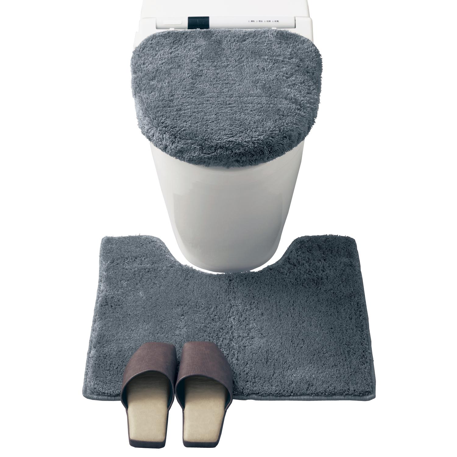 ベルメゾン トイレのニオイに特化した消臭トイレマット・フタカバー［日本製］ ベージュ 標準マット・フタカバーなし