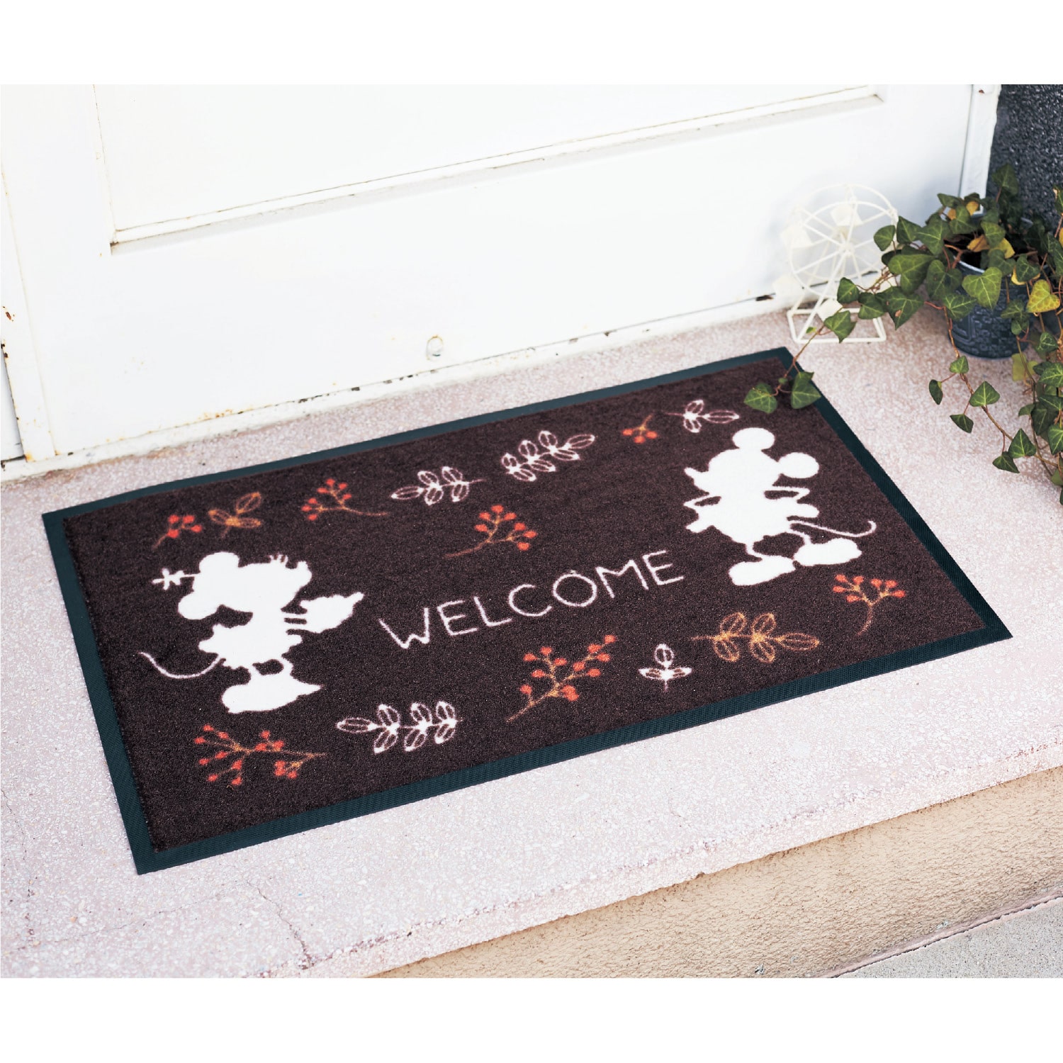 ベルメゾン ディズニー 花言葉泥落とし屋外玄関マット 選べるキャラクター バンビ 約５２ ７３ 約５２ ７３ バンビ ベルメゾン Jre Mall店 Jre Pointが 貯まる 使える Jre Mall