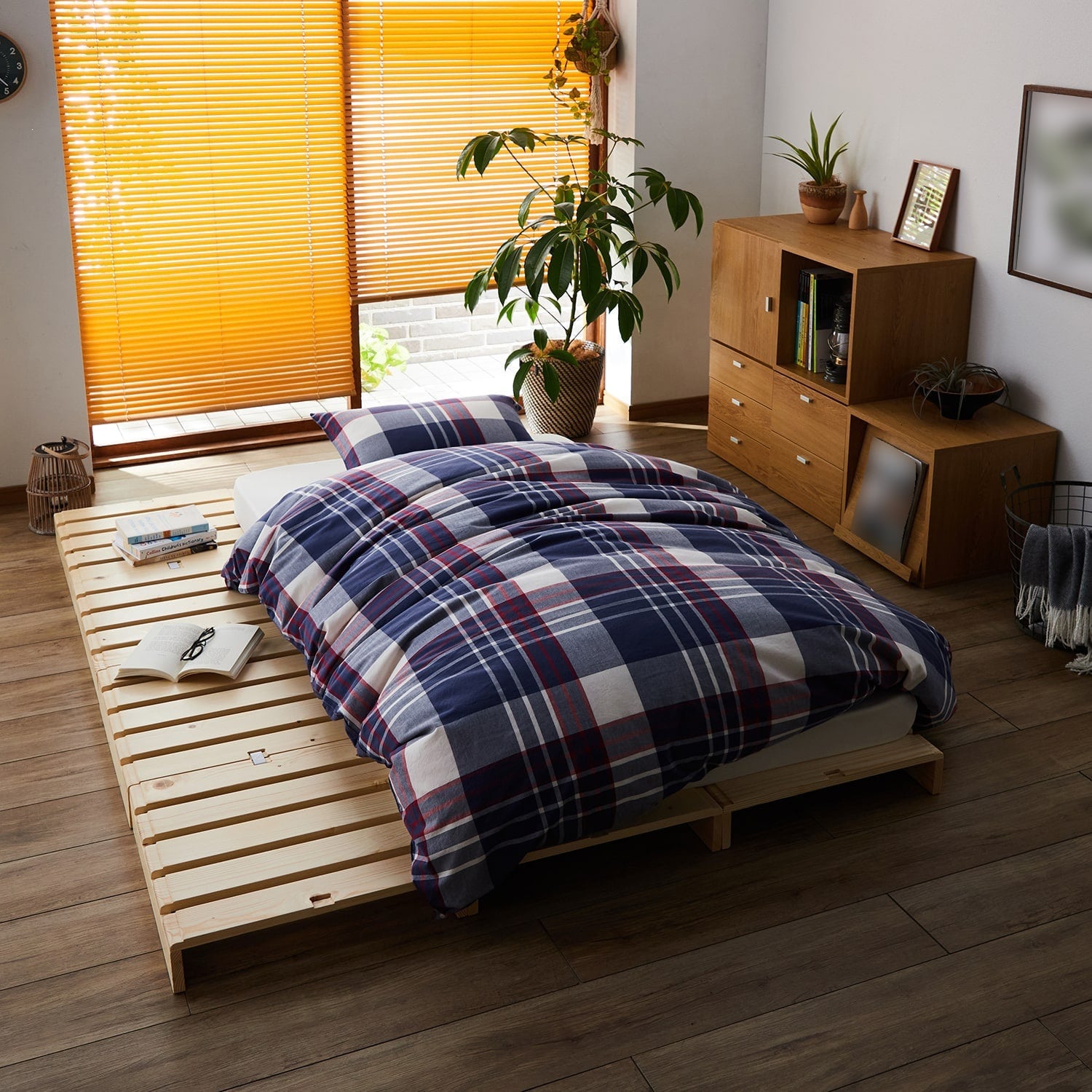 ベッド ベルメゾン 簡単に組み替えられるパレット風ベッド ナチュラル ...