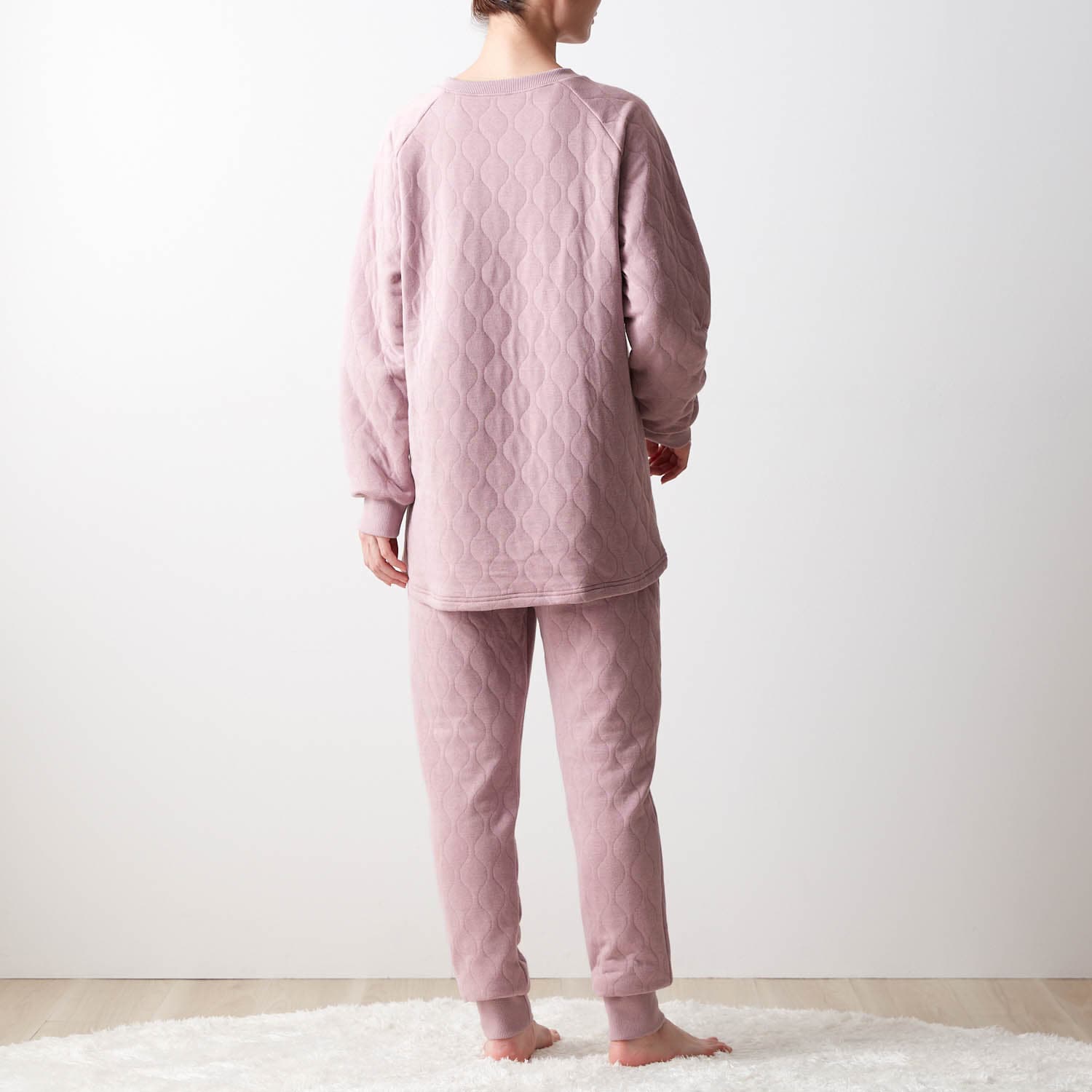 ベルメゾン ホットコット 肌側綿100 ふっくらキルト長袖パジャマレディース スモーキーラベンダー S S スモーキーラベンダー ベルメゾン Jre Mall店 Jre Mall