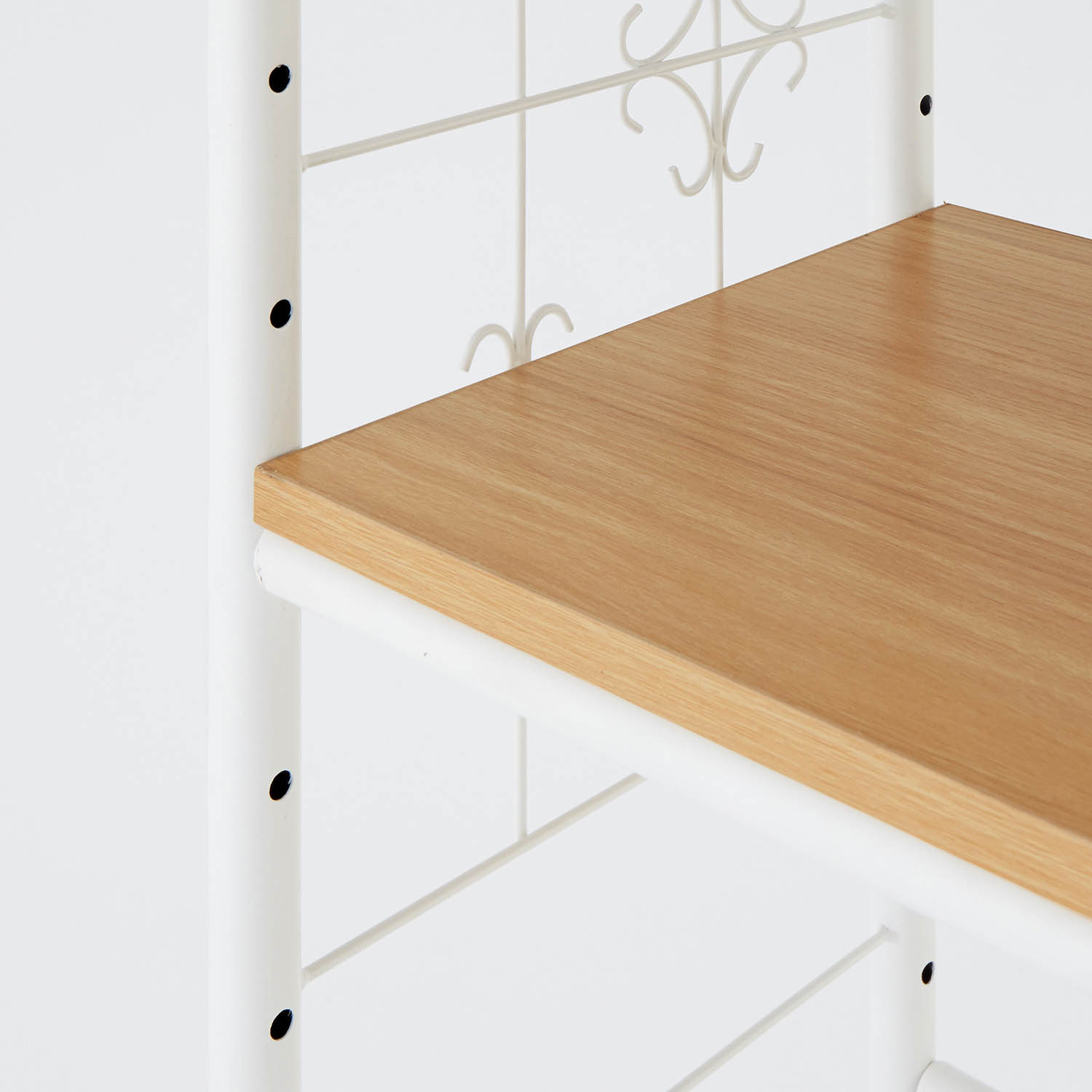 大好き ベルメゾン 160 ホワイト 伸縮ピアノ上ラック 本棚 ラック 壁面収納