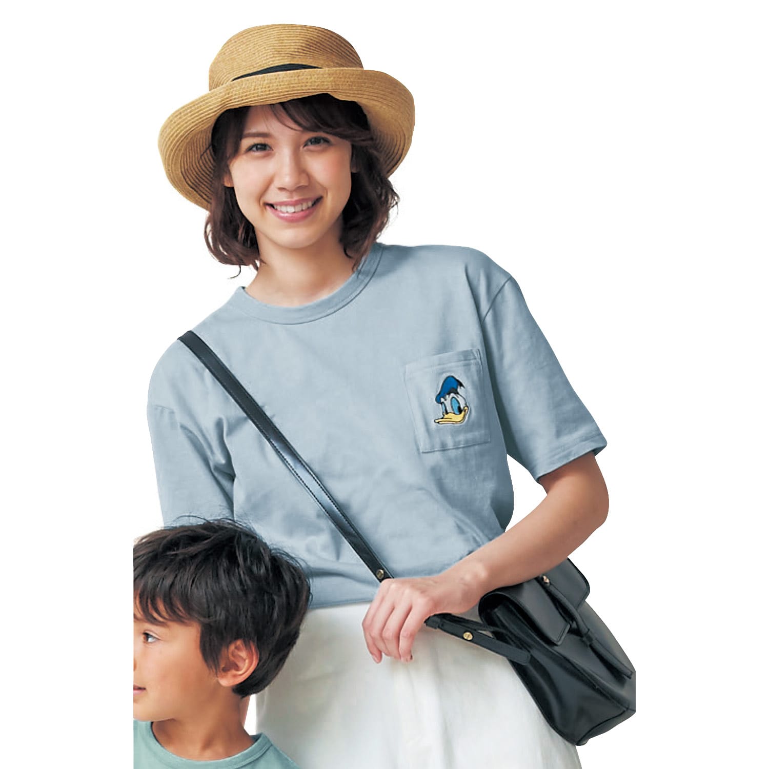 ベルメゾン ディズニー ちびかおポケットｔシャツ 選べるキャラクター ミッキーマウス L L ミッキーマウス ベルメゾン Jre Mall店 Jre Mall