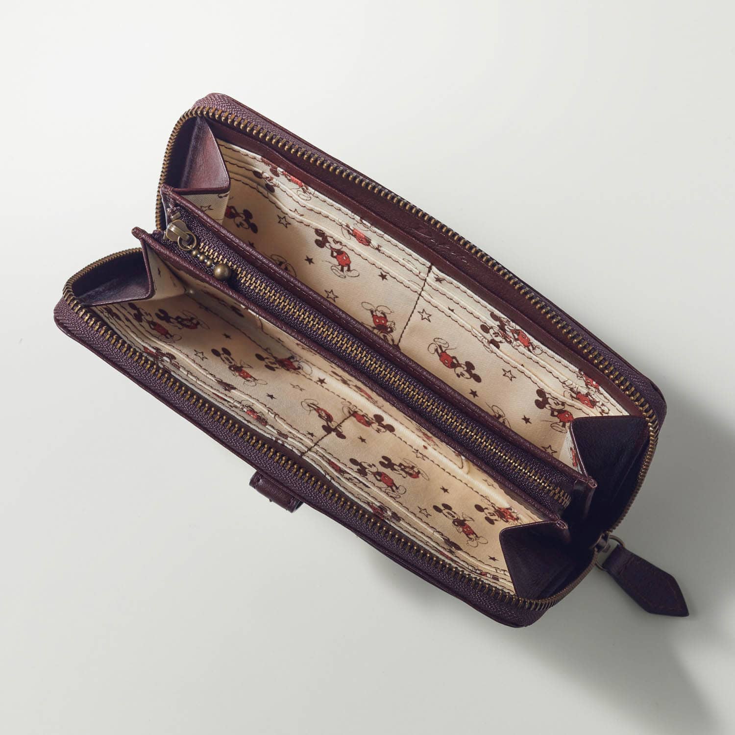 ベルメゾン ディズニー 本革多収納ファスナー長財布 日本製 選べるキャラクター ミッキーマウス ミッキーマウス ベルメゾン Jre Mall店 Jre Mall