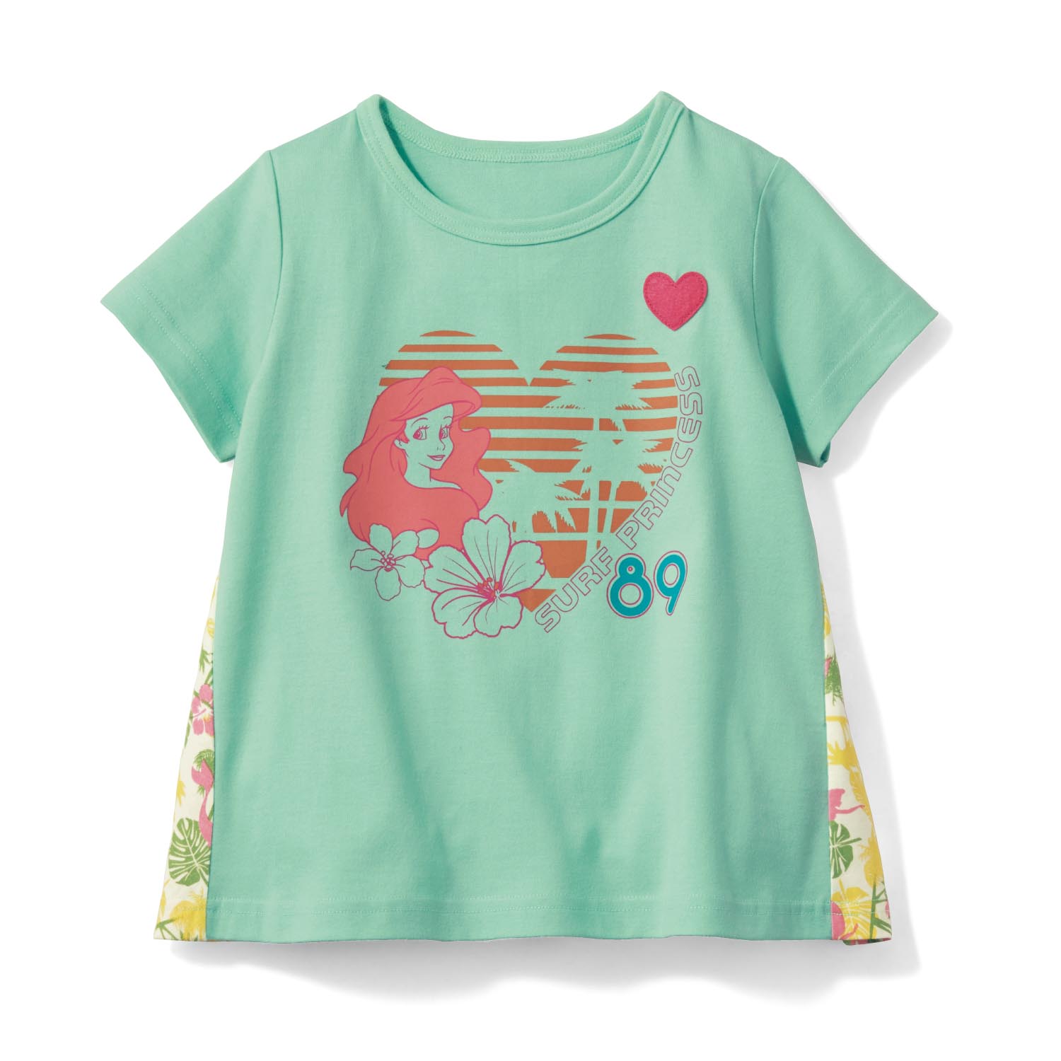 ベルメゾン ディズニー 名札ココ半袖切替えtシャツ 選べるキャラクター アリエル ミント 100 100 アリエル ミント ベルメゾン Jre Mall店 Jre Pointが 貯まる 使える Jre Mall