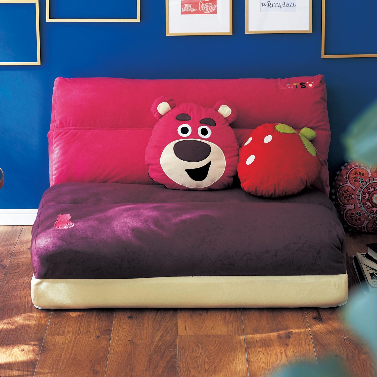 ベルメゾン ディズニー モチーフ型クッション ブランケット付き４ｗａｙソファーベッド 選べるキャラクター ロッツォ ロッツォ ベルメゾン Jre Mall店 Jre Pointが 貯まる 使える Jre Mall