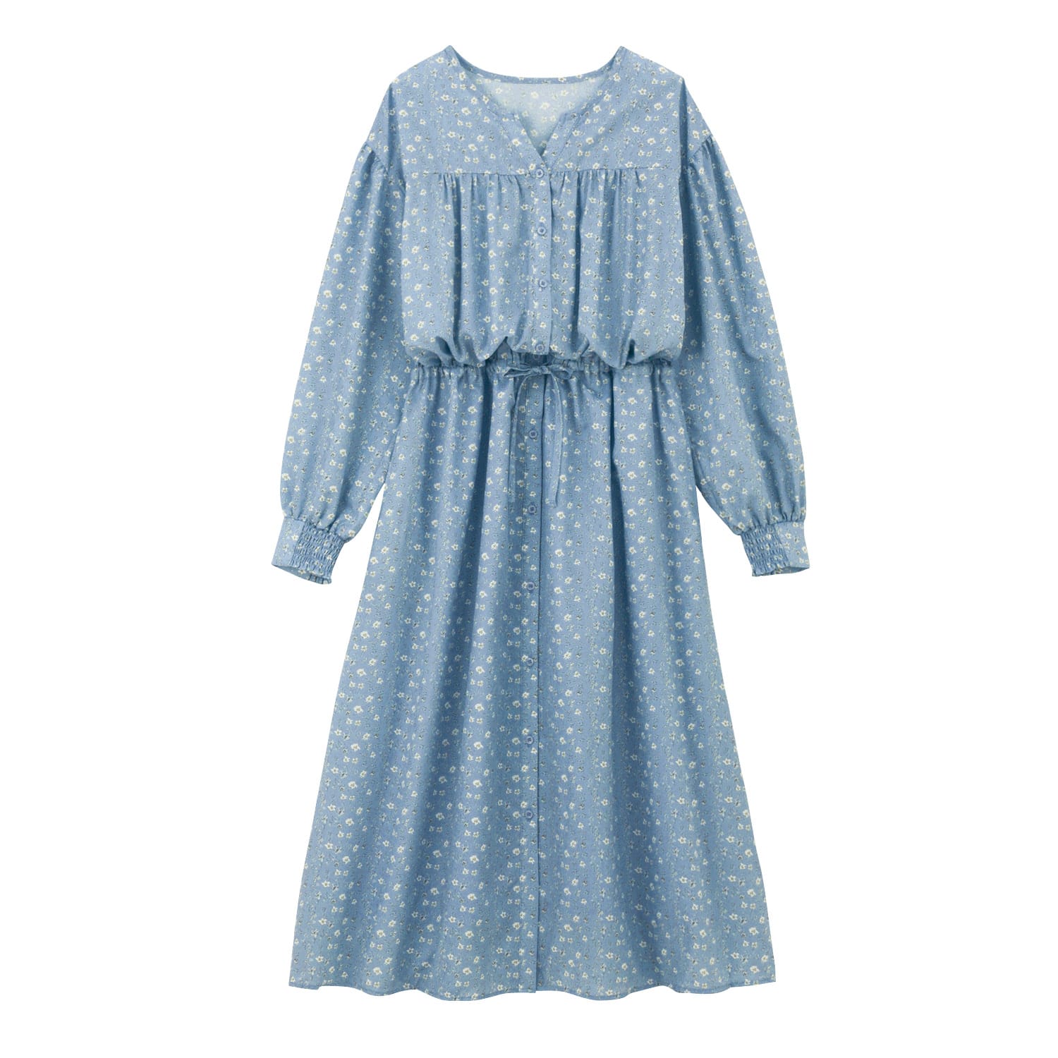 ベルメゾン 親子でおそろいレディース前開きロングワンピース サックス系花柄 M M サックス系花柄 ベルメゾン Jre Mall店 Jre Pointが 貯まる 使える Jre Mall