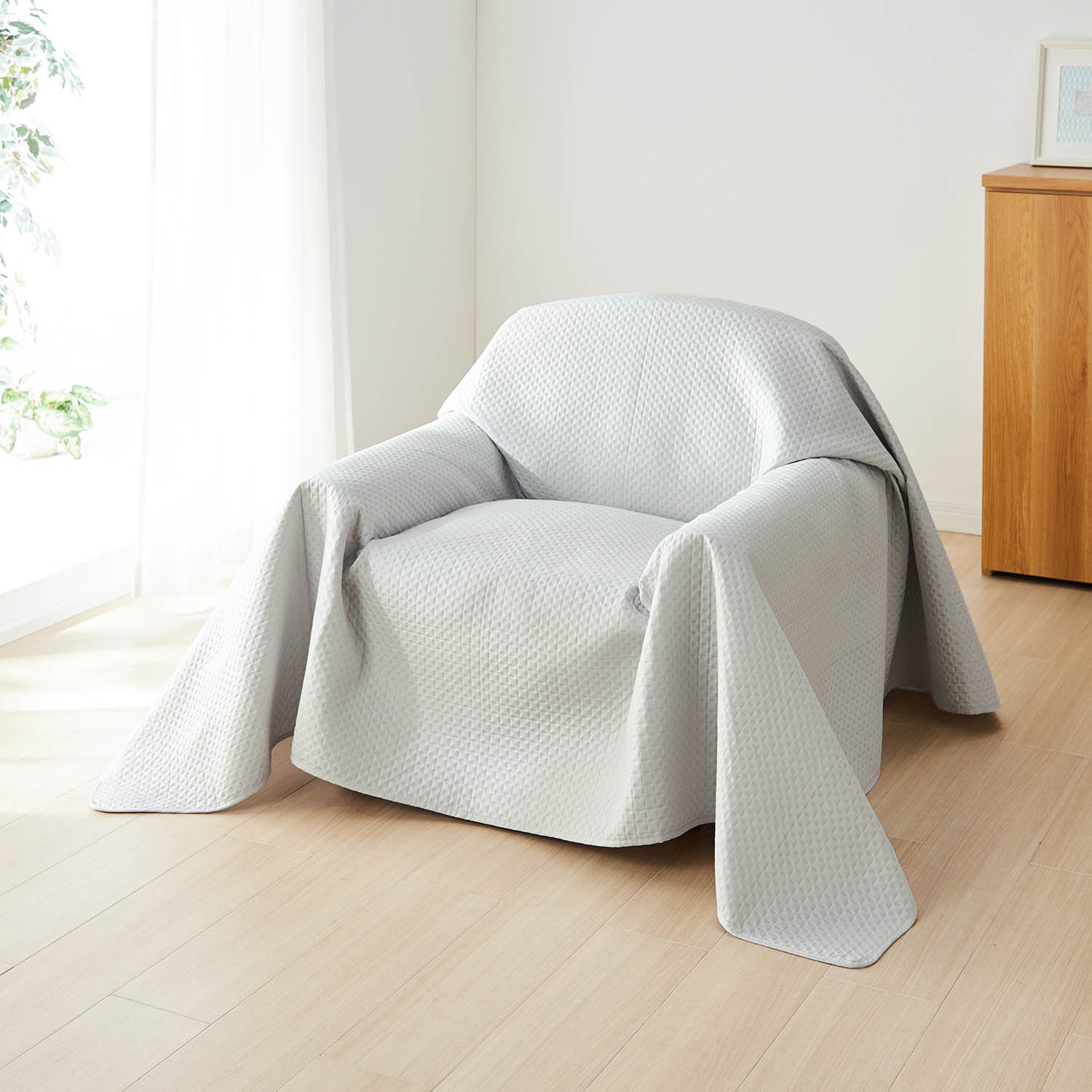 ベルメゾン さらっと素材の撥水ソファーカバー・マルチカバー ライト