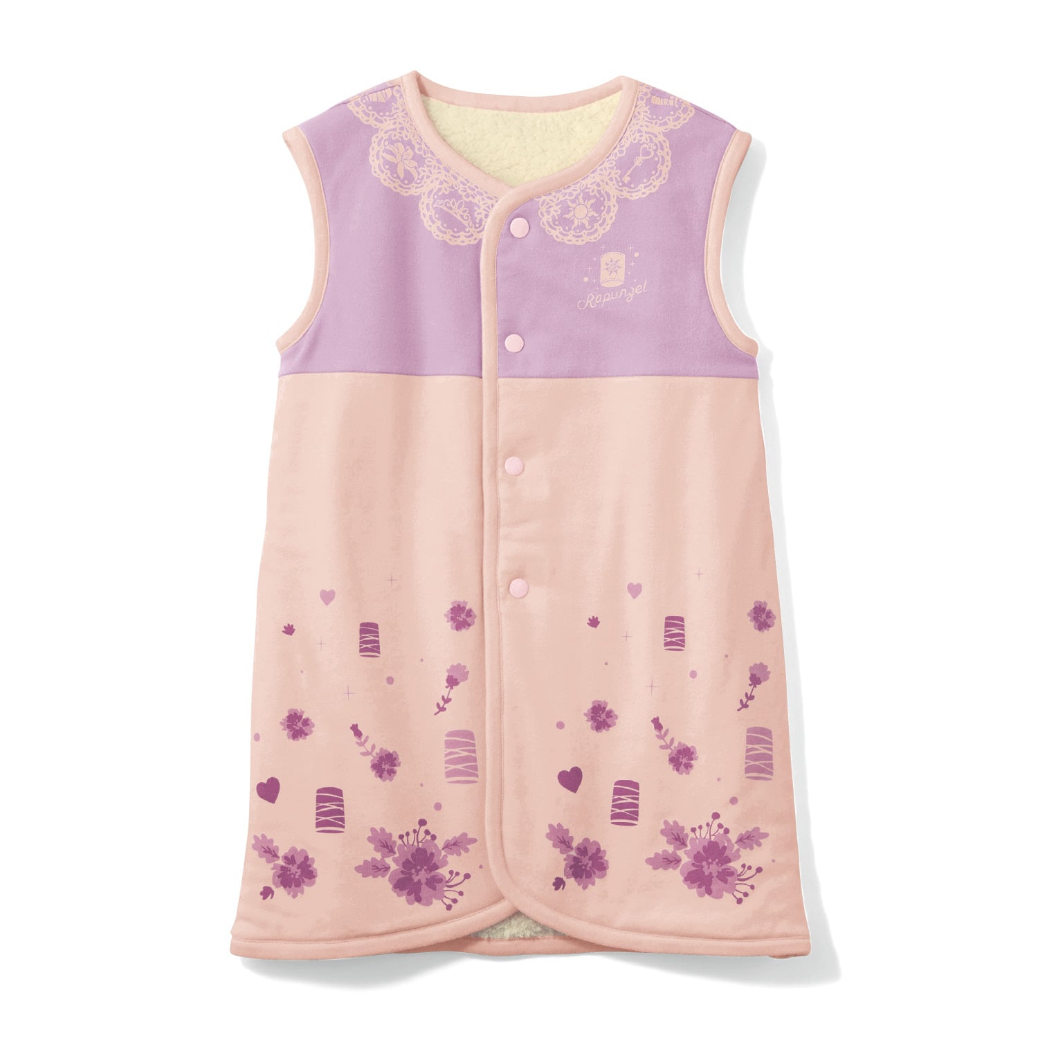 ベルメゾン ディズニー 裏ボアフリースのドレス風スリーパー 選べるキャラクター ラプンツェル 90 90 ラプンツェル ベルメゾン Jre Mall店 Jre Pointが 貯まる 使える Jre Mall