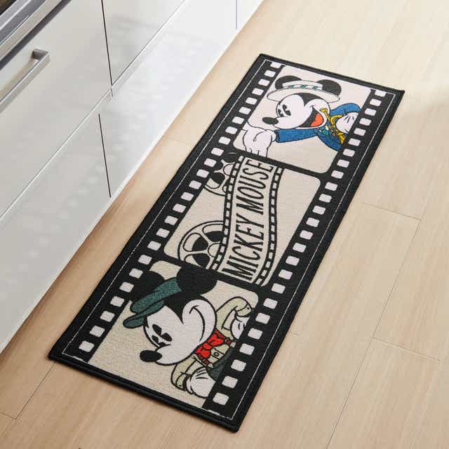 ベルメゾン ディズニー フィルムデザインキッチンマット ミッキーマウス 約４４ １２０ 約４４ １２０ ベルメゾン Jre Mall店 Jre Mall