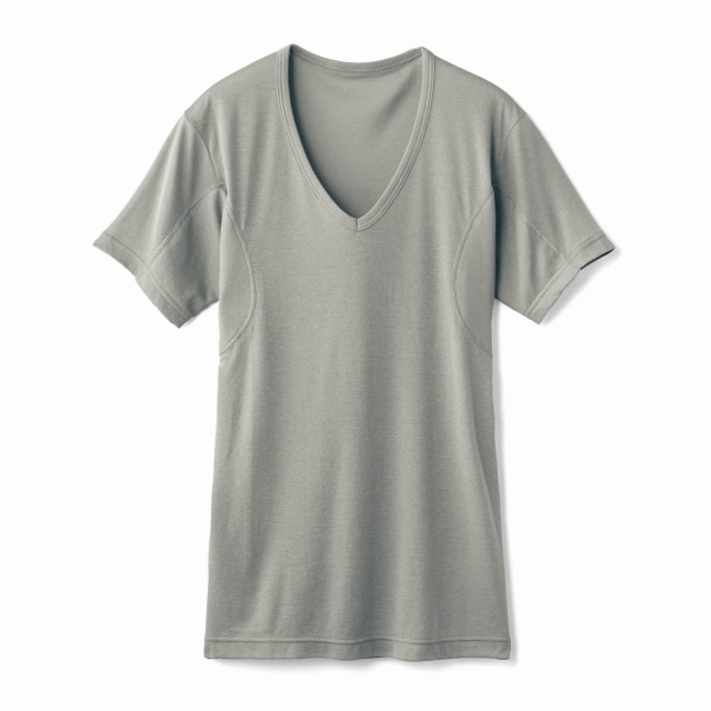 ベルメゾン サラリスト メンズ汗取り インナー 消臭 綿入りｖネック 半袖 大汗さん グレージュ ｍ ｍ グレージュ ベルメゾン Jre Mall店 Jre Pointが 貯まる 使える Jre Mall